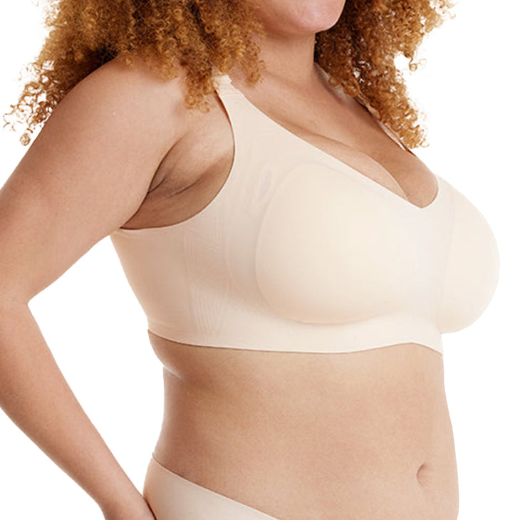 WOMEN FOR SURE®-Ultra-Fit Plus Size Seamless T-shirt Bra-Black+Beige+Cream