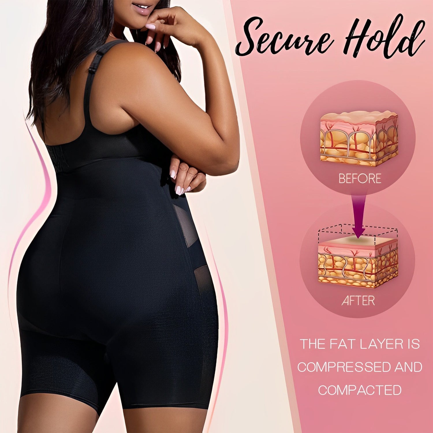 WOMEN FOR SURE®  Cross Compression Abs & Hips High Waisted Shaperwear-Black+Pink（BUY 1 GET 2）