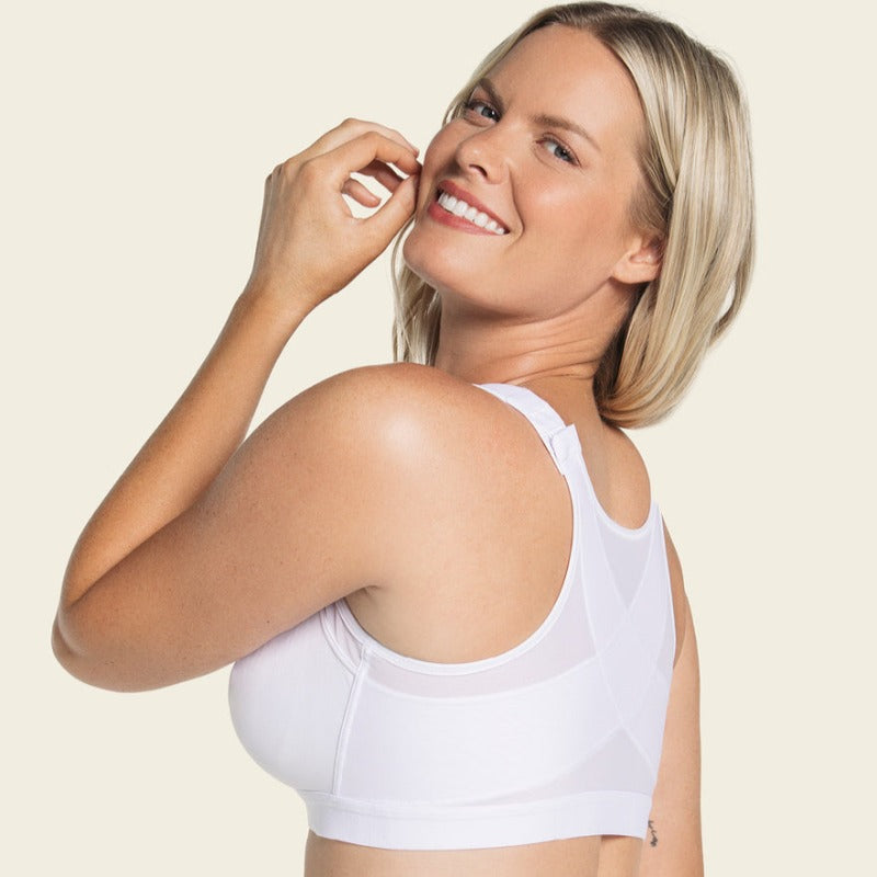 WOMEN FOR SURE® Front Closure Posture Wireless Back Support Full Coverage Bra-White（BUY 1 GET 2）