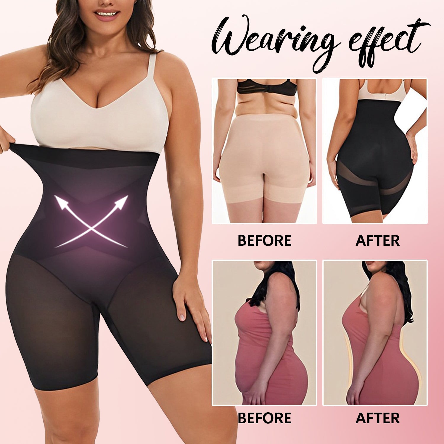 WOMEN FOR SURE®【2023 Upgrade】Cross Compression Abs & Hips High Waisted Shapewear- Beige（BUY 1 GET 2）