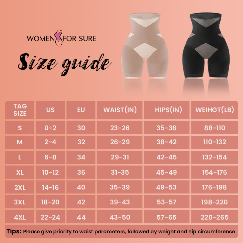 WOMEN FOR SURE®  Cross Compression Abs & Hips High Waisted Shaperwear-Black+Pink（BUY 1 GET 2）