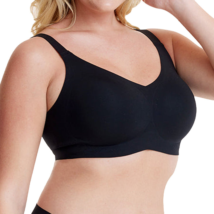 WOMEN FOR SURE®-Ultra-Fit Plus Size Seamless T-shirt Bra-Black+Beige+Cream