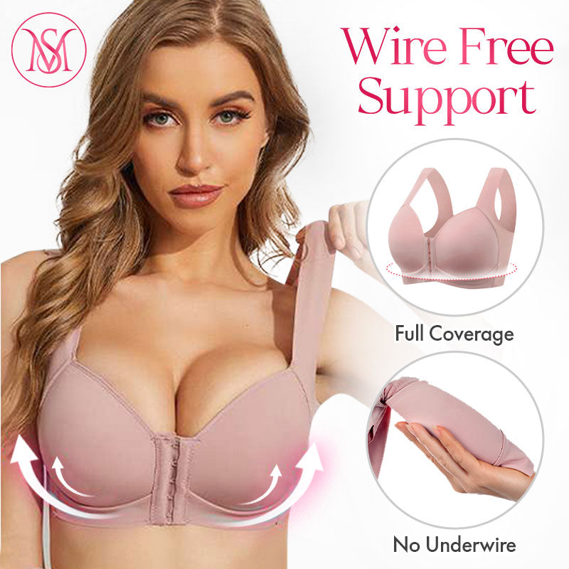 WOMEN FOR SURE®Seamless Front Closure Wire-free Push Up Bra SKIN (2 PCS)