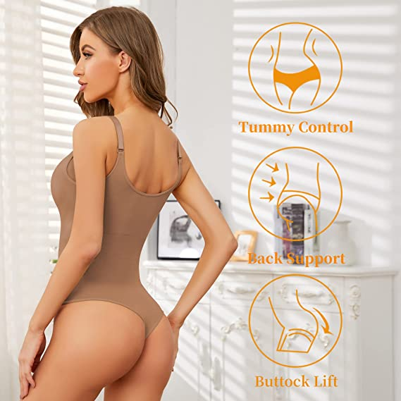 WOMEN FOR SURE®360° Tummy Control Hide Back Fat With Shapewear Combined With Nude Body(3 PACK)